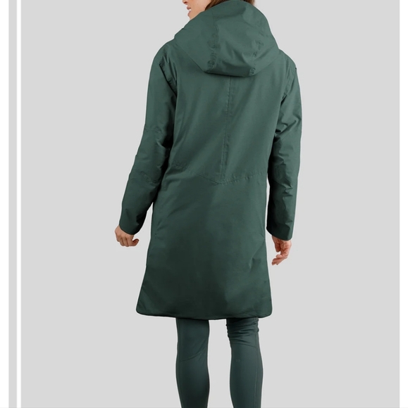Oros  Women's Forest Green Trench Coat - Picture 2 of 5
